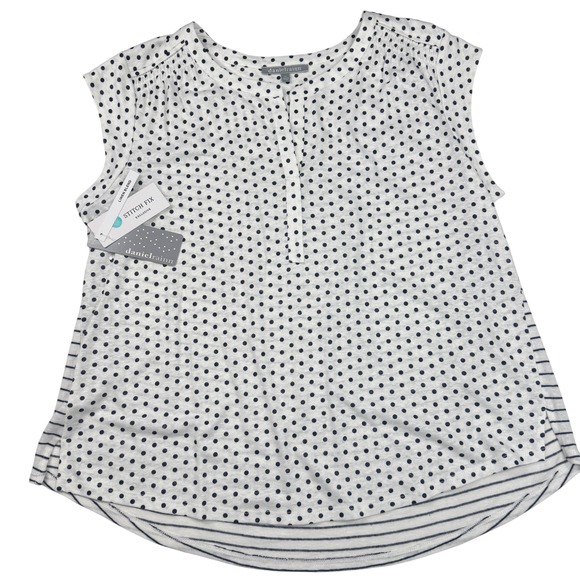 Daniel Rainn Abrienne Split Neck Linen Blend Knit Top Stitch Fix XL NWT - Picture 1 of 5